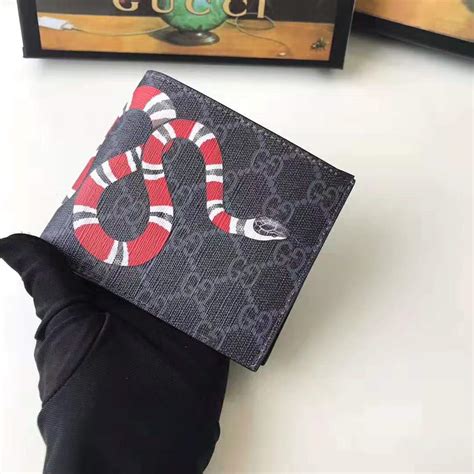 gucci gg supreme bird wallet|kingsnake print gg supreme wallet.